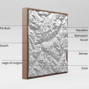 Schweizer Berge Gips Relief